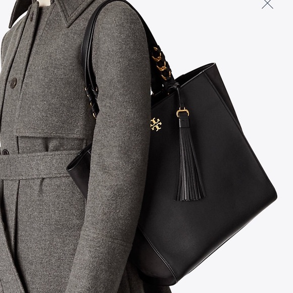 💯%Authentic Tory Burch Brooke leather Tote w Tags - Picture 2 of 8